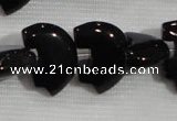 CFG791 12.5 inches 14*18mm carved animal black agate gemstone beads