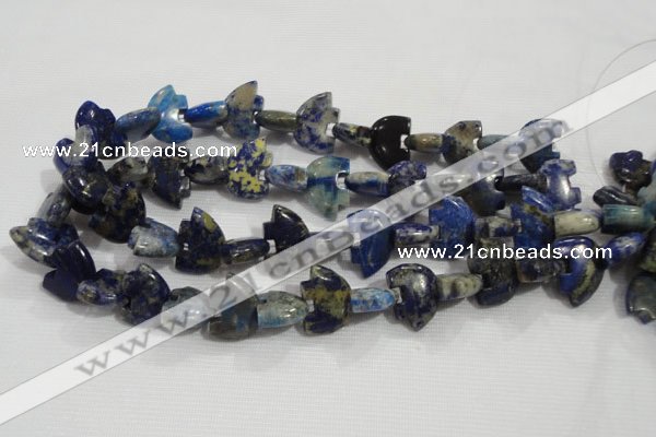 CFG792 12.5 inches 14*18mm carved animal lapis lazuli gemstone beads