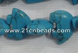 CFG793 12.5 inches 14*18mm carved animal synthetic turquoise beads