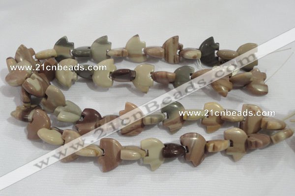 CFG796 12.5 inches 14*18mm carved animal jasper beads