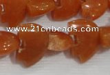 CFG797 12.5 inches 14*18mm carved animal red aventurine beads