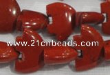 CFG805 12.5 inches 14*18mm carved animal red jasper beads