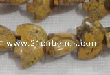 CFG806 12.5 inches 14*18mm carved animal leopard jasper beads