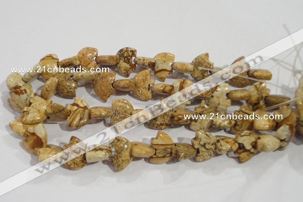 CFG807 12.5 inches 14*18mm carved animal picture jasper beads