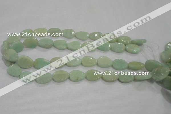 CFG815 12.5 inches 15*20mm carved leaf amazonite beads wholesale