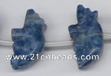 CFG861 Top-drilled 10*20mm carved animal lapis lazuli gemstone beads