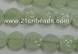 CFG883 15.5 inches 12mm carved flower New jade gemstone beads