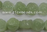 CFG886 15.5 inches 14mm carved flower New jade gemstone beads