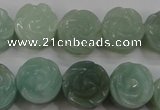 CFG892 15.5 inches 14mm carved flower amazonite gemstone beads