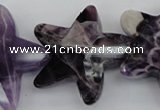 CFG911 15.5 inches 30*33mm faceted & carved star dogtooth amethyst beads