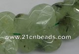 CFG926 30*33mm faceted & carved butterfly green rutilated quartz beads