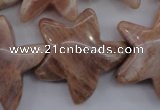 CFG928 15.5 inches 30*33mm carved star moonstone beads