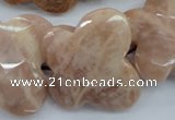 CFG933 15.5 inches 30*33mm faceted & carved butterfly moonstone beads