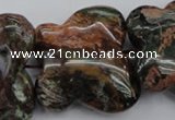 CFG944 15.5 inches 30*33mm carved butterfly green opal gemstone beads