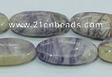 CFJ05 15.5 inches 15*30mm oval natural purple flower stone beads