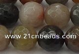 CFJ215 15.5 inches 14mm faceted round fancy jasper beads wholesale