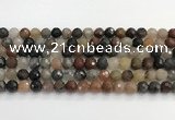 CFJ218 15.5 inches 8mm faceted round fancy jasper beads