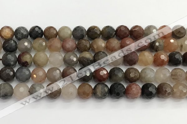 CFJ219 15.5 inches 10mm faceted round fancy jasper beads