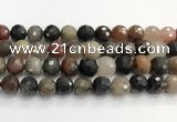 CFJ220 15.5 inches 12mm faceted round fancy jasper beads