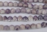 CFJ24 15.5 inches 6mm round natural purple flower stone beads