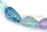 CFL09 AA grade 12*16mm irregular natural fluorite bead Wholesale