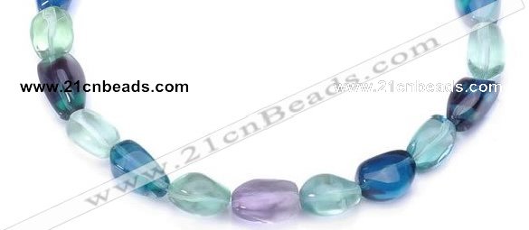 CFL09 AA grade 12*16mm irregular natural fluorite bead Wholesale