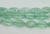 CFL101 15.5 inches 8*12mm oval natural green fluorite gemstone beads