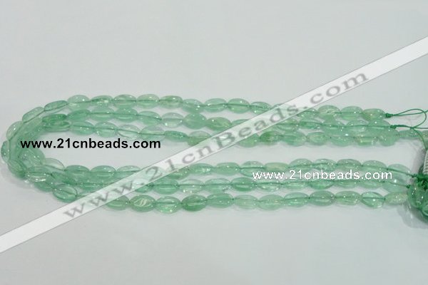 CFL101 15.5 inches 8*12mm oval natural green fluorite gemstone beads