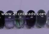 CFL1072 15 inches 10*18mm rondelle natural fluorite gemstone beads