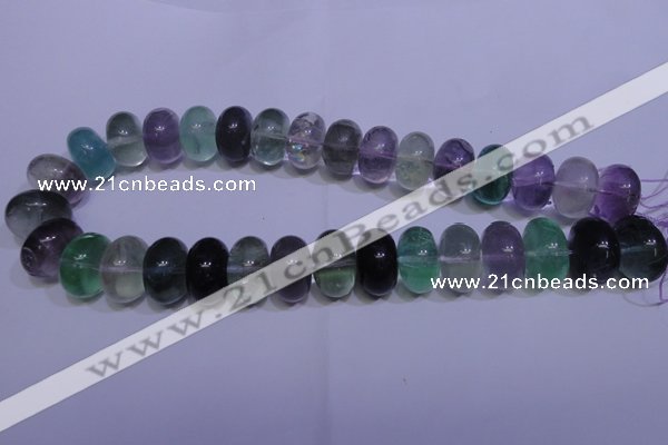 CFL1073 15 inches 12*20mm rondelle natural fluorite gemstone beads