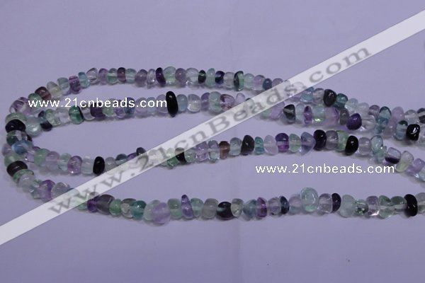 CFL1077 15 inches 5*8mm nuggets natural fluorite gemstone beads