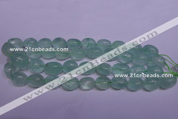 CFL1080 15 inches 15*20mm nuggets green fluorite gemstone beads