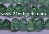 CFL1085 15 inches 9*12mm faceted nuggets green fluorite beads