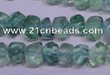 CFL1087 15 inches 8*12mm faceted nuggets blue fluorite beads