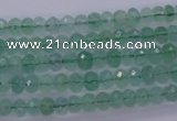 CFL110 15.5 inches 4*6mm faceted rondelle green fluorite beads