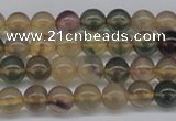 CFL1101 15.5 inches 6mm round yellow fluorite gemstone beads