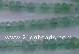 CFL111 15.5 inches 5*8mm faceted rondelle green fluorite beads