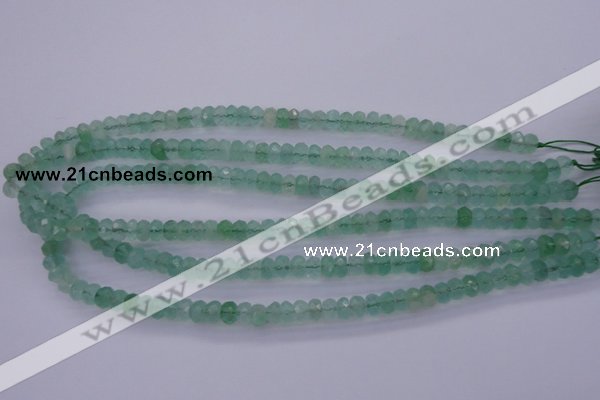 CFL111 15.5 inches 5*8mm faceted rondelle green fluorite beads