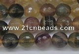 CFL1114 15.5 inches 12mm faceted round yellow fluorite gemstone beads