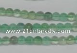 CFL115 15.5 inches 6mm faceted round green fluorite beads