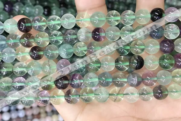 CFL1152 15.5 inches 8mm round fluorite gemstone beads