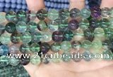 CFL1153 15.5 inches 10mm round fluorite gemstone beads