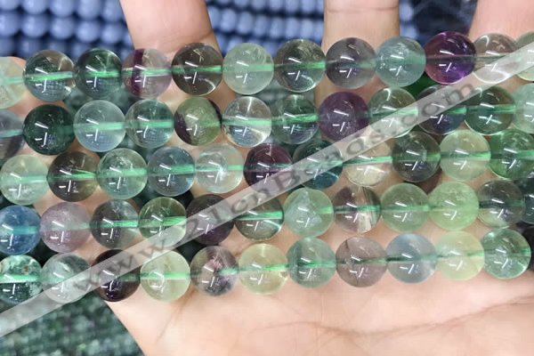 CFL1153 15.5 inches 10mm round fluorite gemstone beads