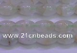 CFL1200 15.5 inches 6*10mm rice green fluorite gemstone beads