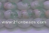 CFL1201 15.5 inches 8*12mm rice green fluorite gemstone beads