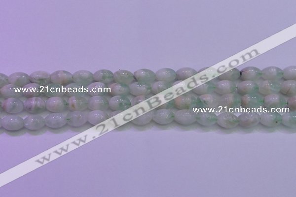 CFL1201 15.5 inches 8*12mm rice green fluorite gemstone beads