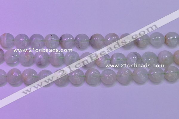 CFL1210 15.5 inches 14mm flat round green fluorite gemstone beads