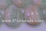 CFL1213 15.5 inches 20mm flat round green fluorite gemstone beads