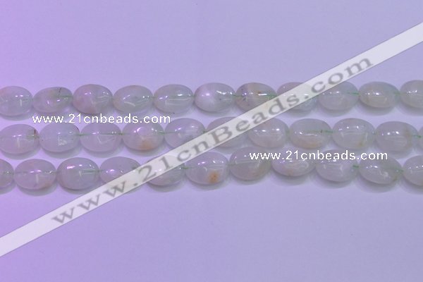 CFL1218 15.5 inches 12*16mm oval green fluorite gemstone beads