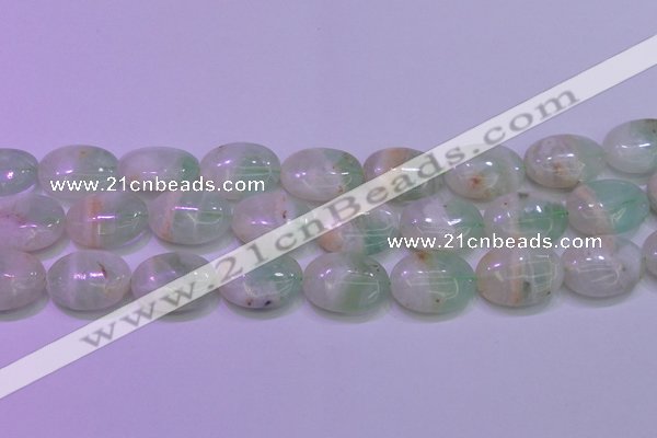 CFL1221 15.5 inches 18*25mm oval green fluorite gemstone beads